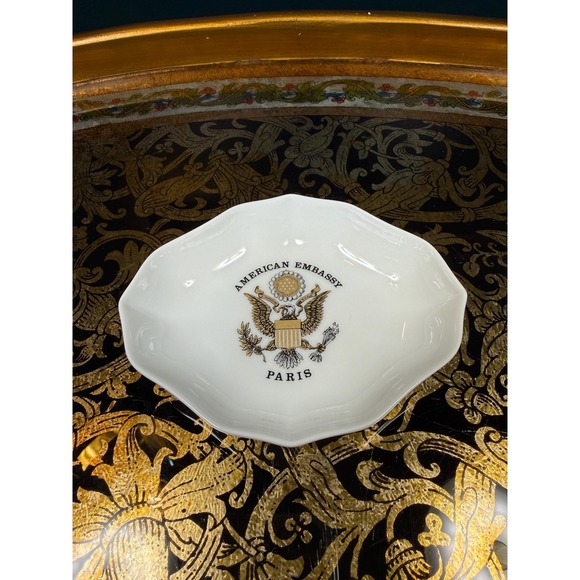 Vintage Raynaud Limoges American Embassy Paris Porcelain Dish - Picture 7 of 13